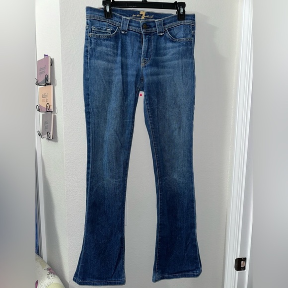 7 For All Mankind Flare Wide Leg Jeans with Vintage Wash size 29 - Picture 1 of 7
